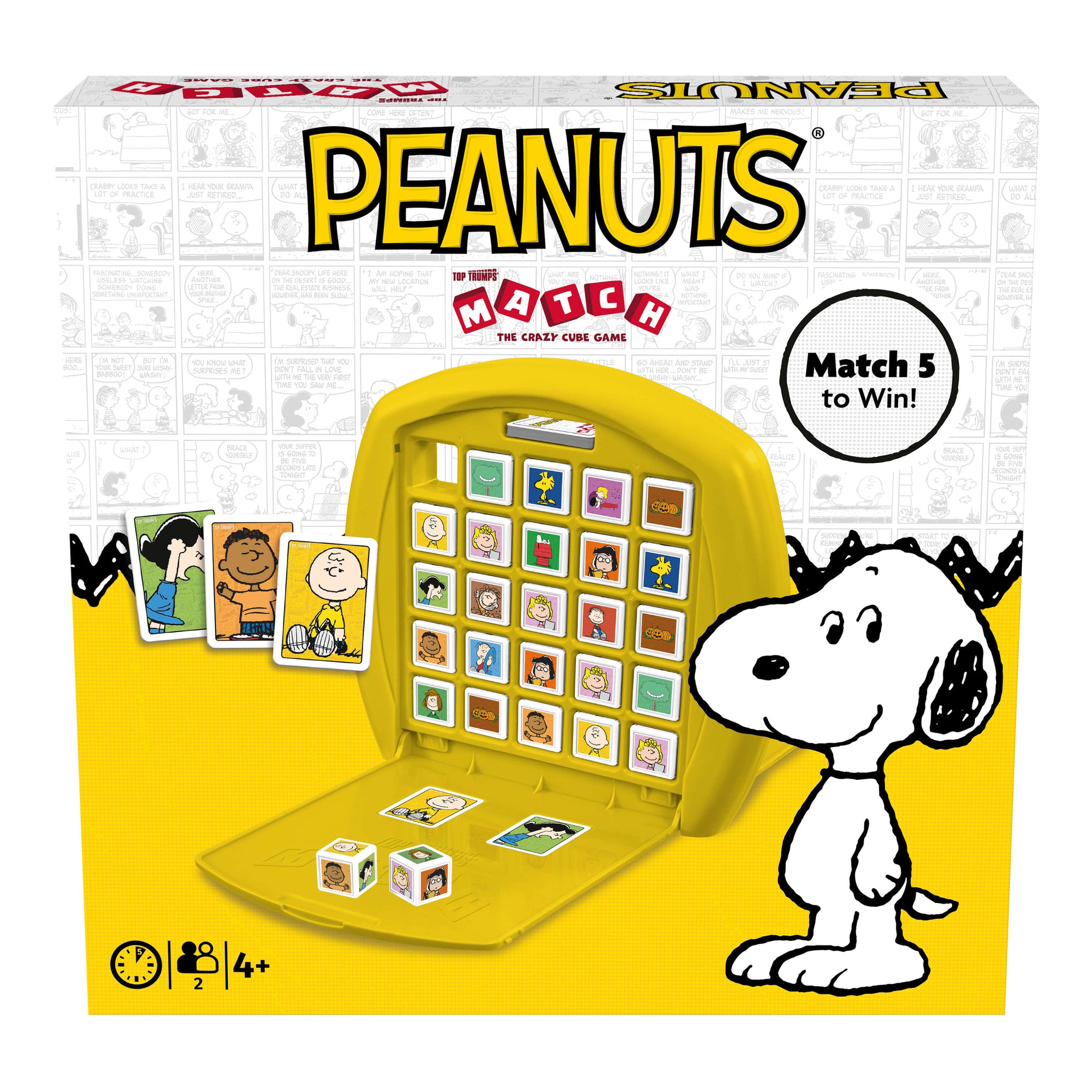 Peanuts Match The Crazy Cube Game Match 5 to Win 2 Players