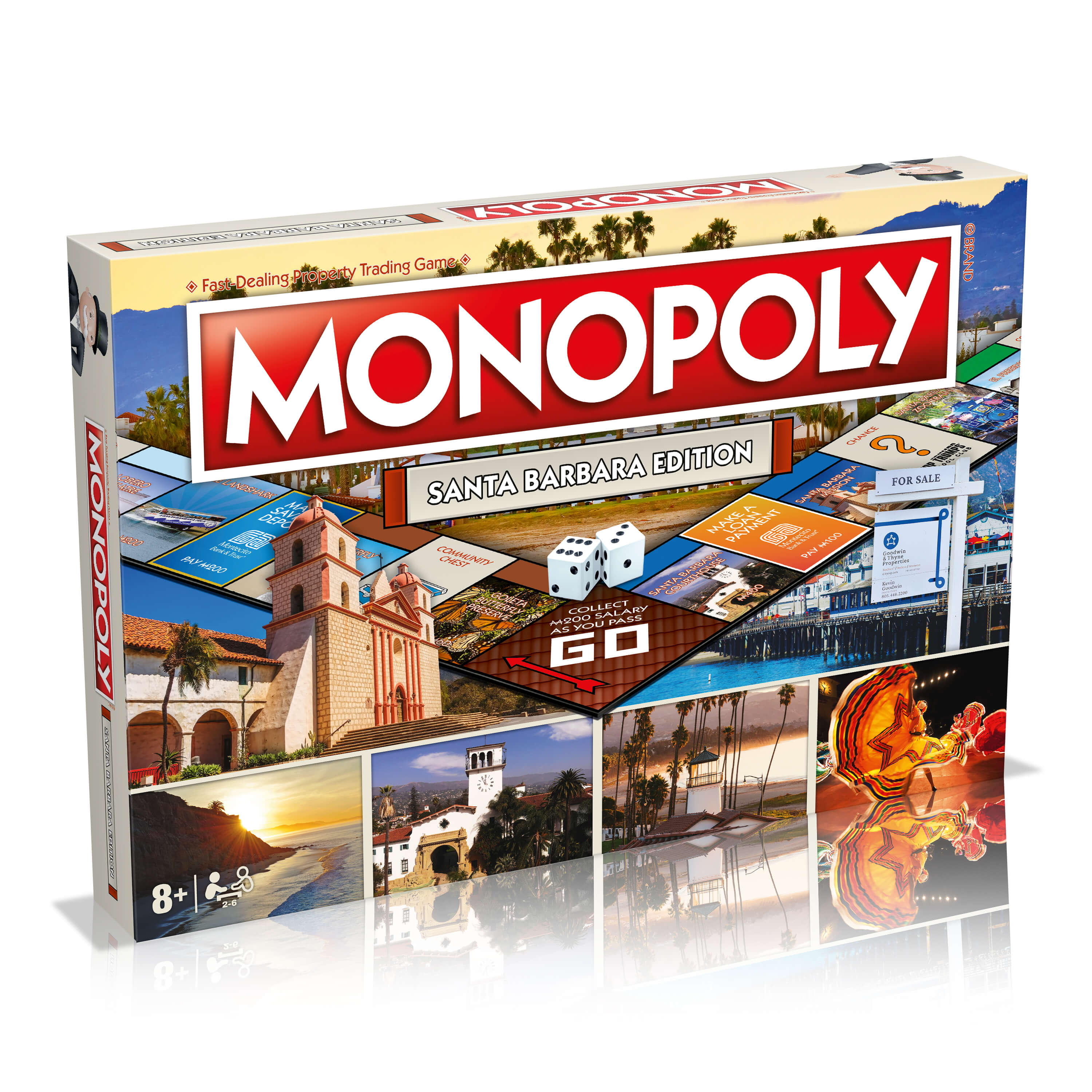 Monopoly Board Game for Ages 8+, For 2-6 Players, Includes 8